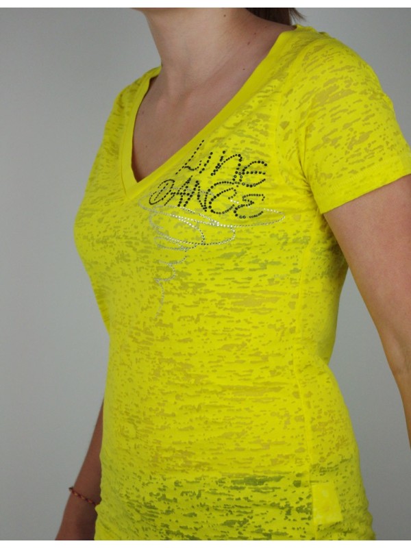 Line dance spiral - burn out jaune