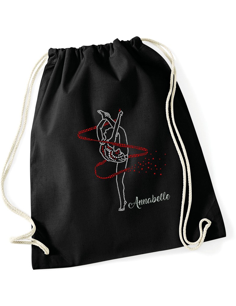 Petit sac à dos en toile motif strass Gymnastique rythmique
