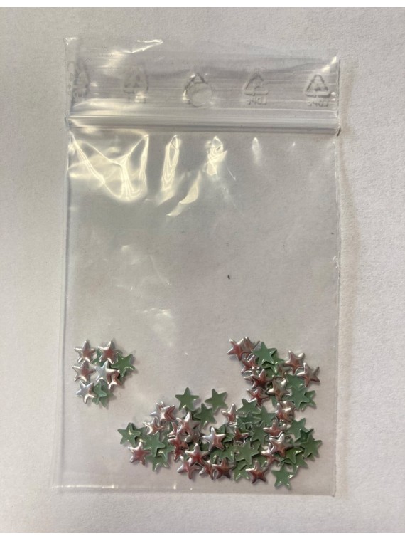 SILVER Stars 5mm