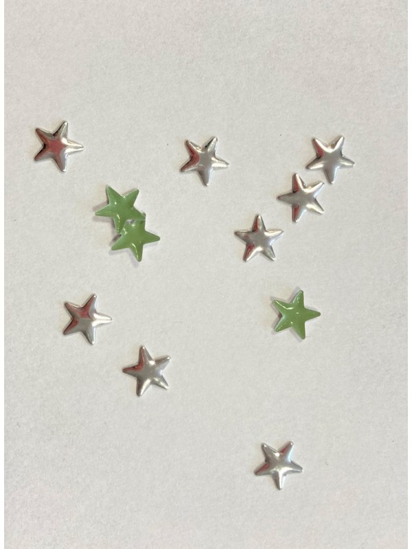 SILVER Stars 8mm