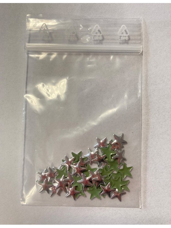 SILVER Stars 8mm