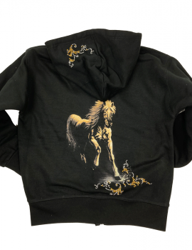 Golden Horse -Children's hooded jacket