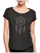 Rhinestone dream catcher - Lady tee shirt Slub tee
