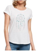 Rhinestone dream catcher - Lady tee shirt Slub tee