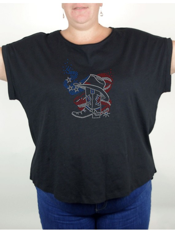 American boots - Lady tee shirt Slub tee