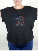 American boots - Lady tee shirt Slub tee
