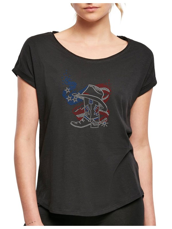 American boots - Lady tee shirt Slub tee