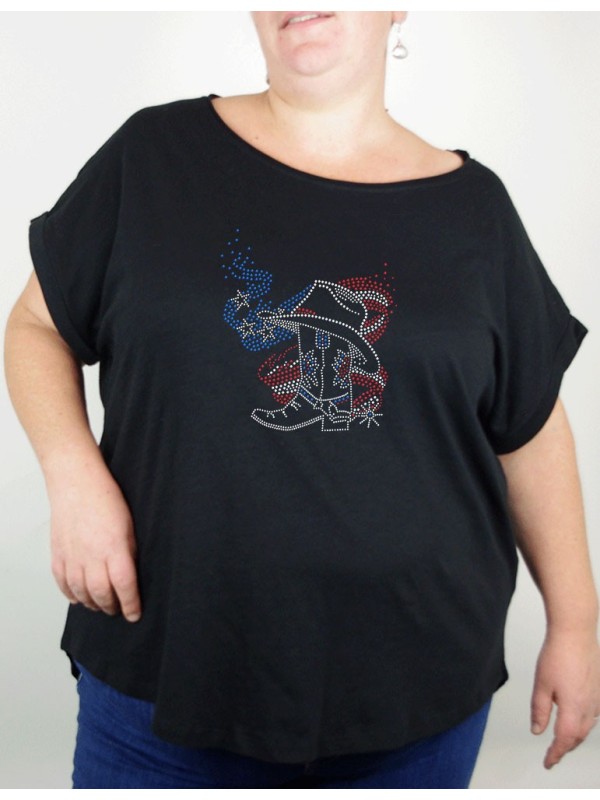 American boots - Lady tee shirt Slub tee