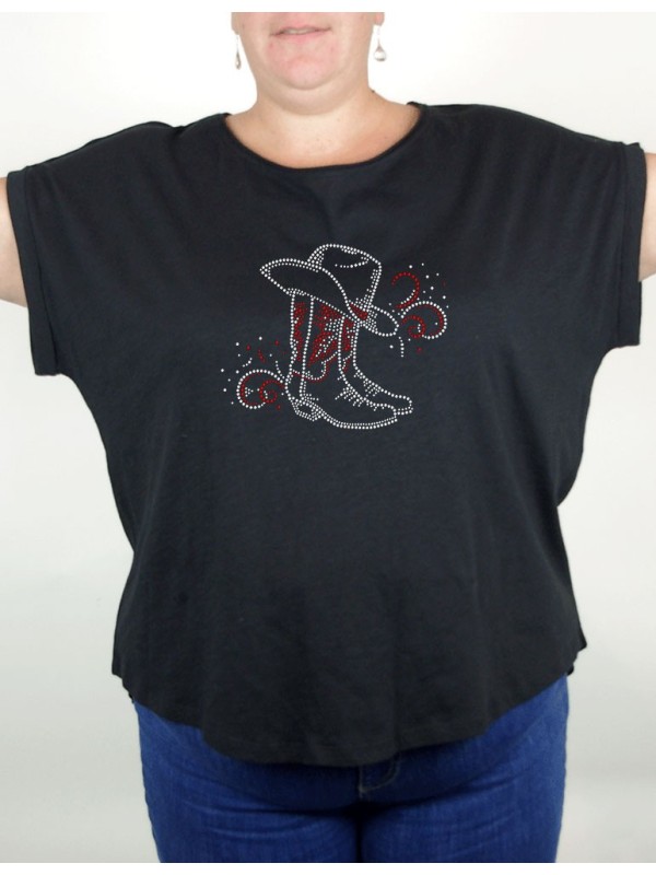 Arabesque boots - Lady tee shirt Slub tee
