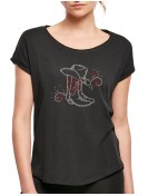 Arabesque boots - Lady tee shirt Slub tee