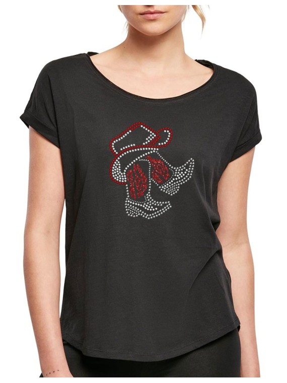 rhinestone dream catcher- Lady tee shirt 