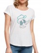 T-shirt femme grande taille avec strass Bottes et chapeau country 