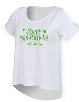 HAPPY SAINT PATRICK - Shoulder cut tee shirt