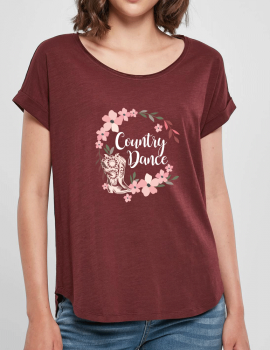 Country dance flowers crown - Lady tee shirt Slub tee