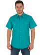 Men short sleeve shirt Blue