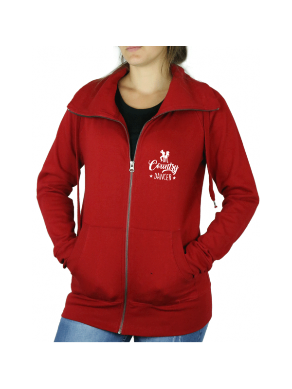 Country dancer impression blanc - Veste femme col montant
