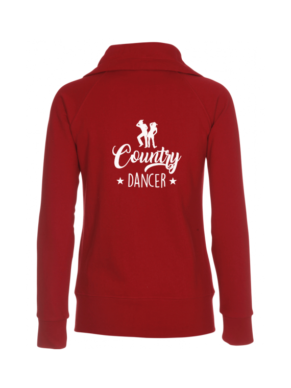 Country dancer impression blanc - Veste femme col montant