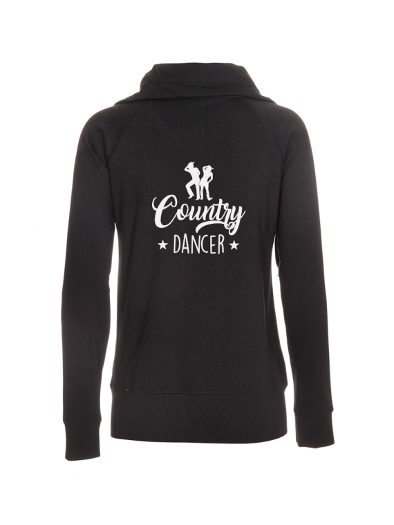 Country dancer impression blanc - Veste femme col montant