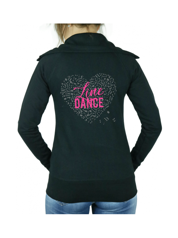 Coeur de musique line dance - Veste femme col montant