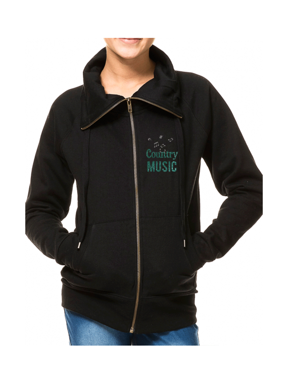 Coeur de musique COUNTRY - Veste femme col montant