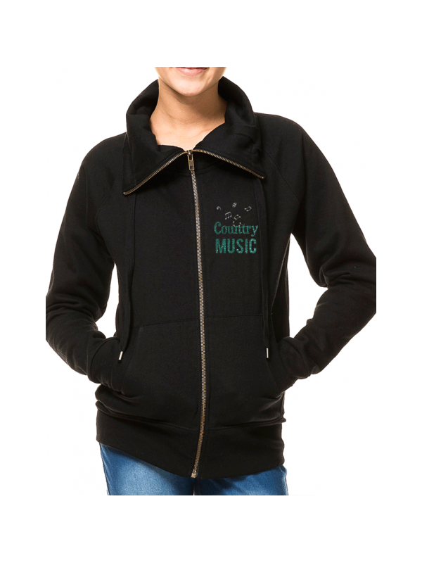 Coeur de musique COUNTRY - Veste femme col montant