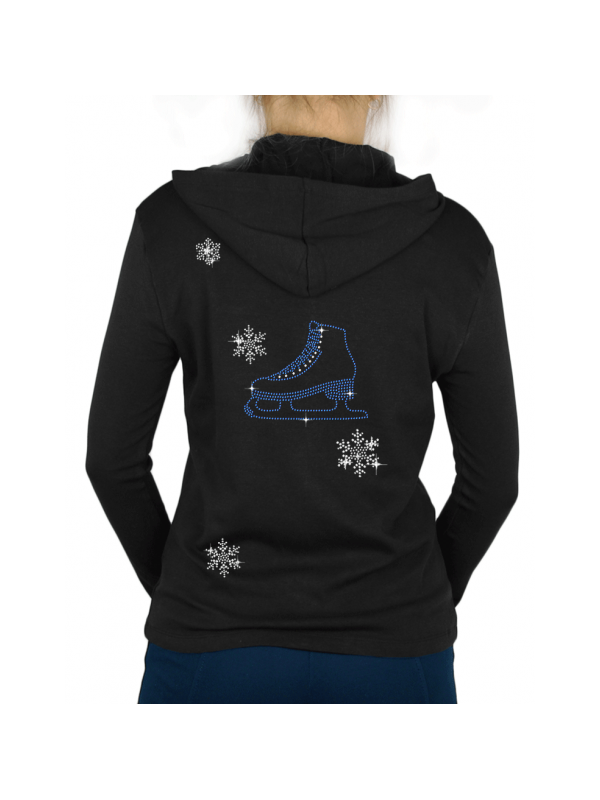 Flocons & patin à glace - Gilet à capuche Femme