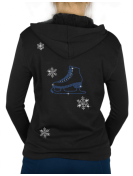 Flocons & patin à glace - Gilet à capuche Femme