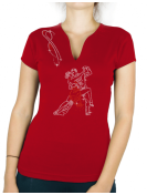 tee shirt couple danseurs tango argentin strass rouge