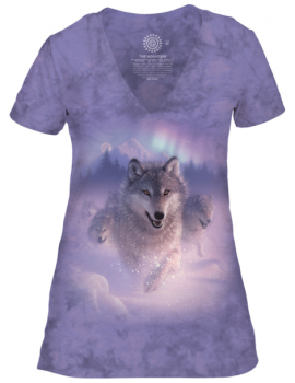 T-shirt femme northern lights The mountain