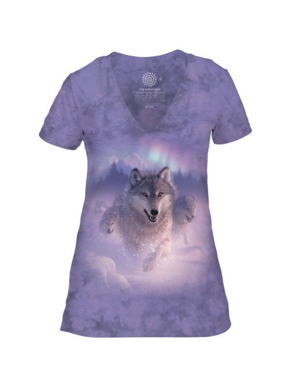 T-shirt femme northern lights The mountain