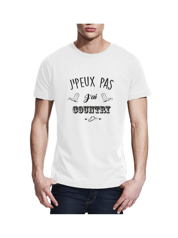 J'peux pas j'ai Country Danse - T-shirt homme blanc
