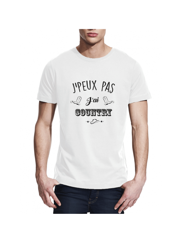 J'peux pas j'ai Country Danse - T-shirt homme blanc