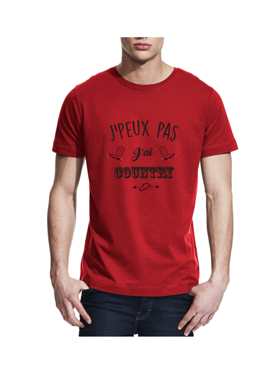 J'peux pas j'ai Country Danse - T-shirt homme rouge