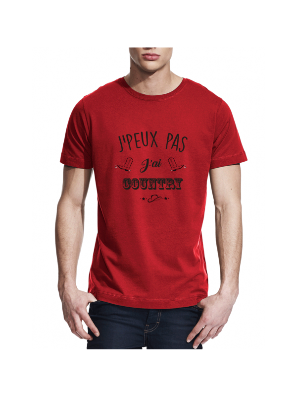 J'peux pas j'ai Country Danse - T-shirt homme rouge