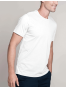 T-shirt homme col rond blanc