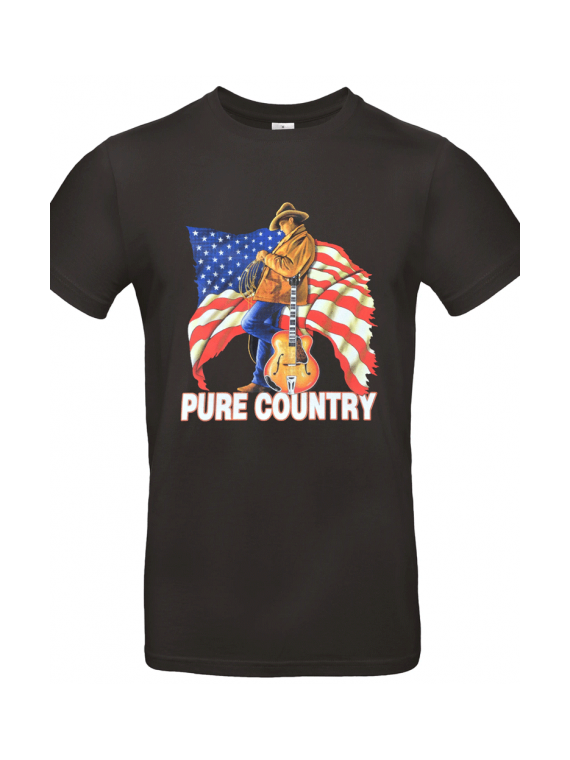 Cowboy pure Country - T-shirt homme col rond