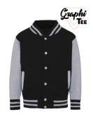 veste enfant varsity teddy manches grises
