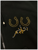 Cheval Dore et strass - Enfant - Veste à Capuche