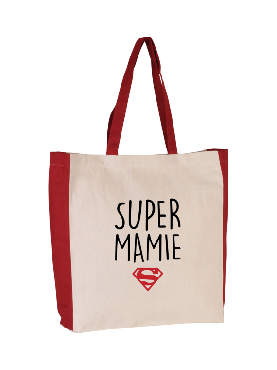 Sac cabas bicolore SUPER MAMIE