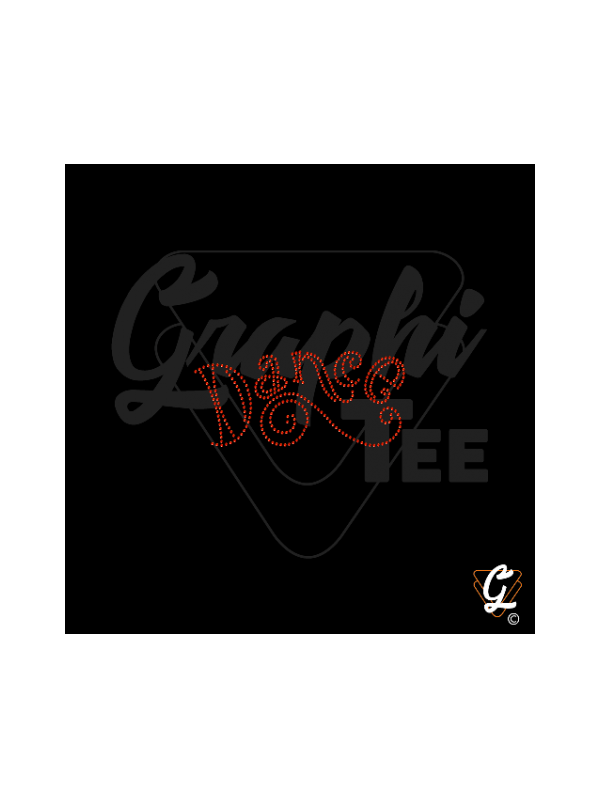 Transfert strass dance rouge