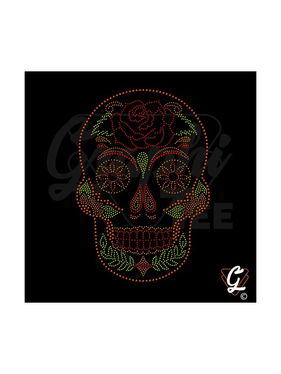 crane rose strass orange