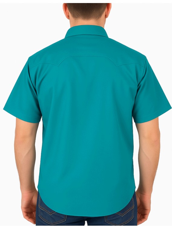 Chemise Homme Manches Courtes TURQUOISE
