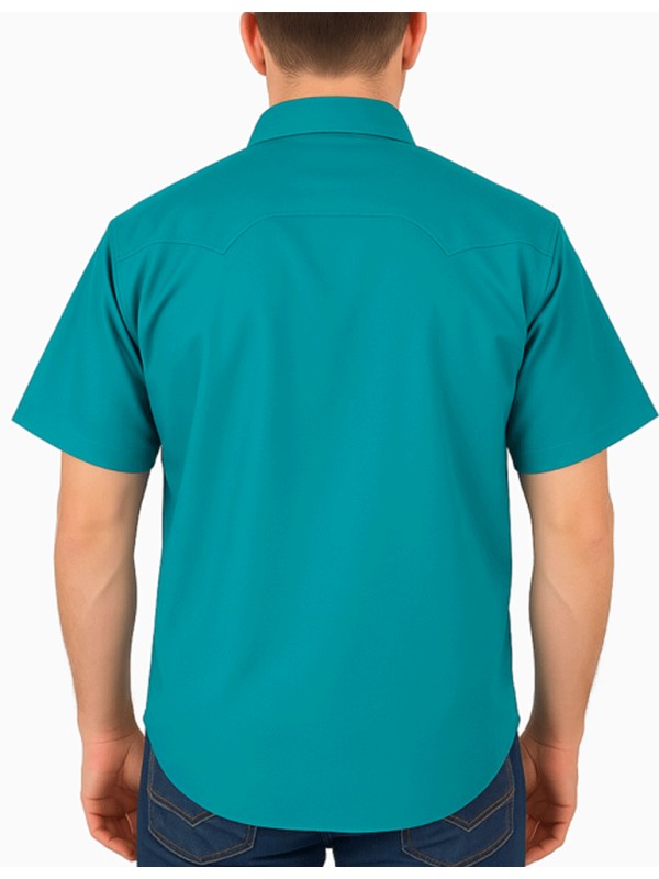 Chemise Homme Manches Courtes TURQUOISE