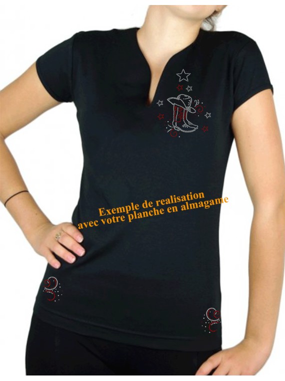 Transfert thermocollant planche bottes arabesque
