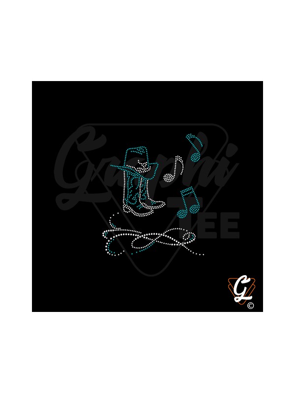 Transfert thermocollant  planche  bottes sous chapeau