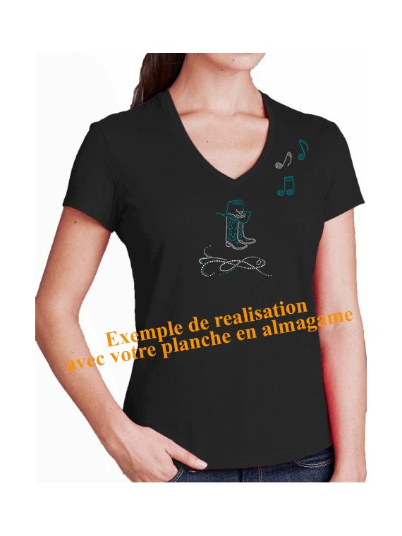Transfert thermocollant planche bottes sous chapeau