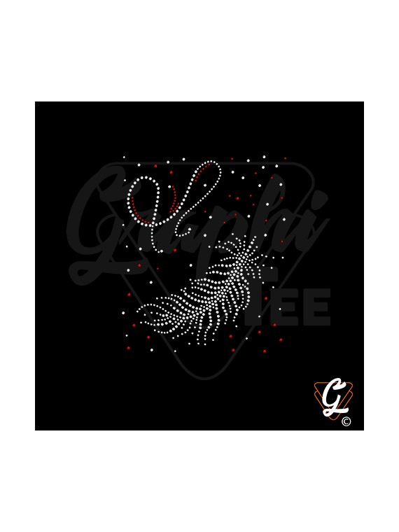 Transfert thermocollant  planche plume