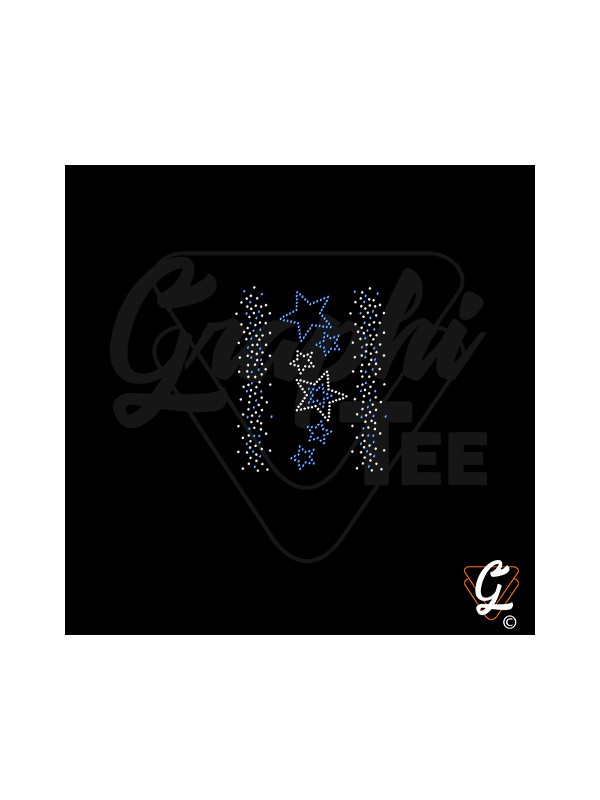 Transfert thermocollant  planche  pluie d'étoiles