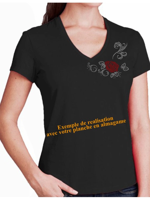 Transfert thermocollant planche rose 01