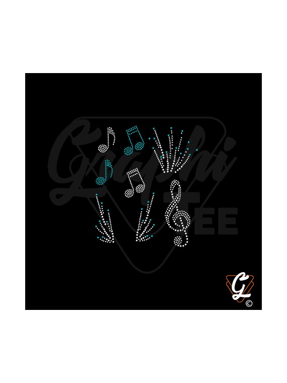 Transfert thermocollant  planche musique